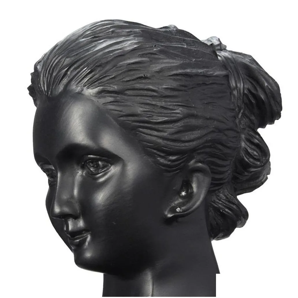 boutique counter black resin lady figure mannequin display bust stand jewelry rack for necklace pendant earrings mx200810