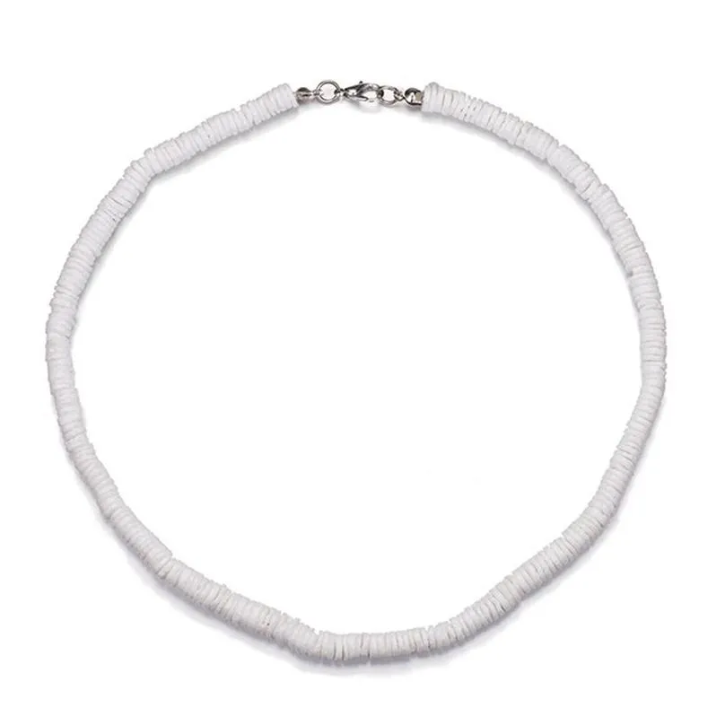 Chokers Fashion White Shell Smooth Gravel Chips Beads Choker Necklace For Women Party Wedding Gifts Summer Jewelry Collar Drop Deliver Dhsk6