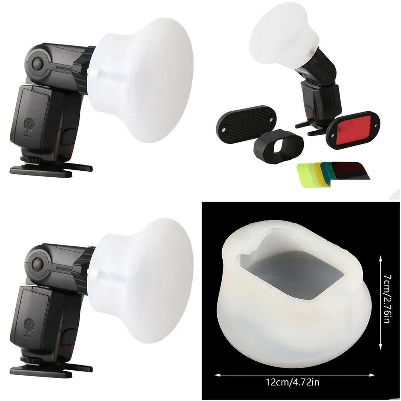 Flash Diffusers 1Pc Sile Soft Light Shade Rubber Mod Sphere Modar Accessories For Camera Speedlite 12.0X7.0Cm R230712 Drop Delivery Dhoi5