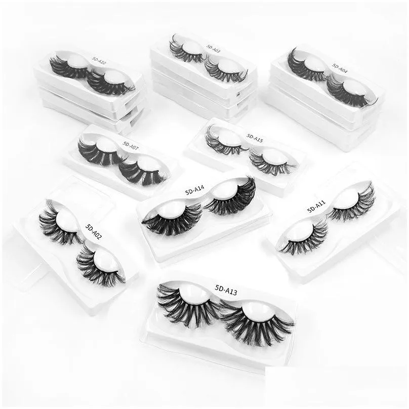 False Eyelashes Atacado Natural Long Soft Eyelashes Dramatic 25Mm Lashes Faux Cils Maquiagem Makeup Tools Eyelash Extension For Beauty Dhxrh