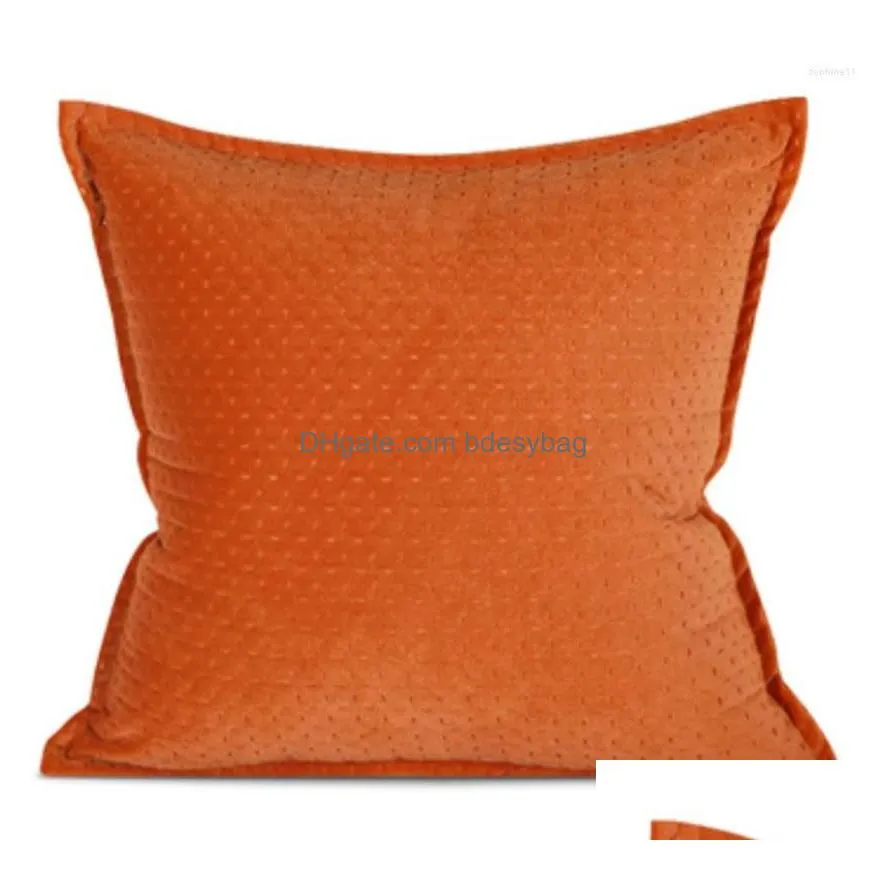Cushion/Decorative Pillow Pillow Brief Pure Grey Orange Green Black Decorative Throw Pillow/Almofadas Case 30X50 45 50 55 60 Solid Er Dheim