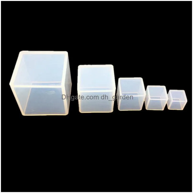 Molds Square Cube Sile Resin Molds For Polymer Clay Crafting Epoxy Jewelry Making Tools 5 Size Drop Delivery Jewelry Jewelry Dhgarden Dhwgp