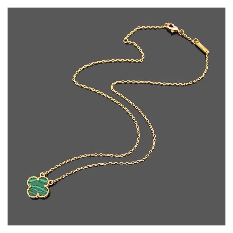 2023-womens luxury designer necklace fashion four-leaf clover cleef pendant necklace 18k gold necklaces jewelry