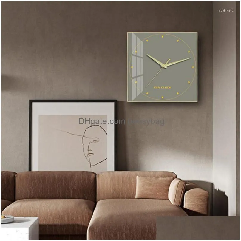 Wall Clocks Wall Clocks Modern Art Frane Clock Luxury Large Size Bedroom Design For Home Drop Delivery Home Garden Home Decor Clocks Dhcdr