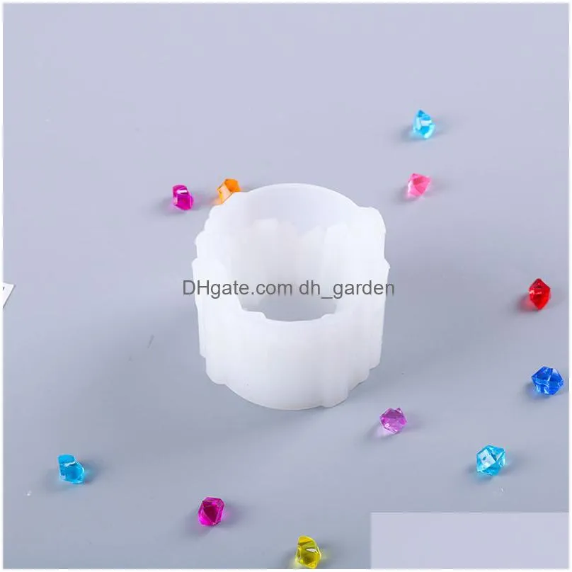 Molds Tea Light Candle Holder Mold Sile Resin Molds Crystal Shape Epoxy Casting For Diy Jewelry Storage Box Crafts Drop Deli Dhgarden Dhfhh