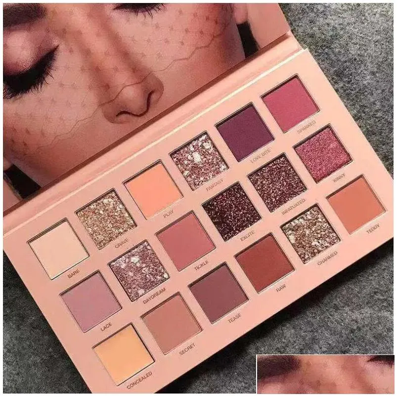 18 Colors Aromas New Nude Eyeshadow Palette Long Lasting Multi Reflective Shimmer Matte Glitter Pressed Pearls Eye Shadow Makeup