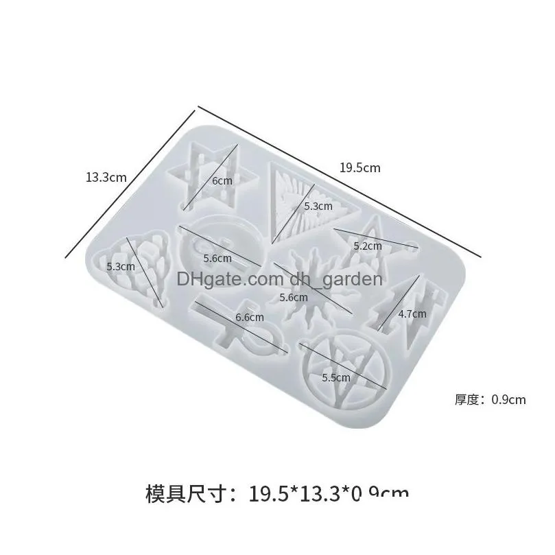 Molds Sile Jewelry Casting Molds Resin Pendant Necklace Mod With Shapes And Hole Drop Delivery Jewelry Jewelry Tools Equipmen Dhgarden Dh1Fc