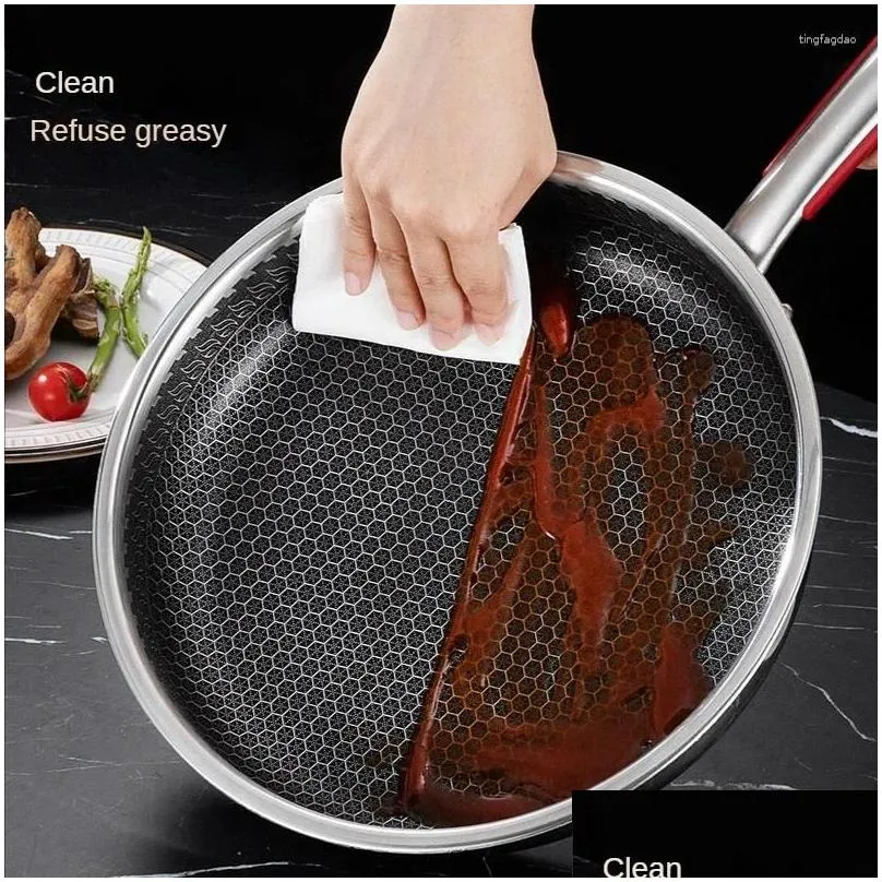 Pans Home Multi-functional Steak Pan Non-stick Cake S Steel Omelet Stainless Wok Products Frying 316 Honeycomb