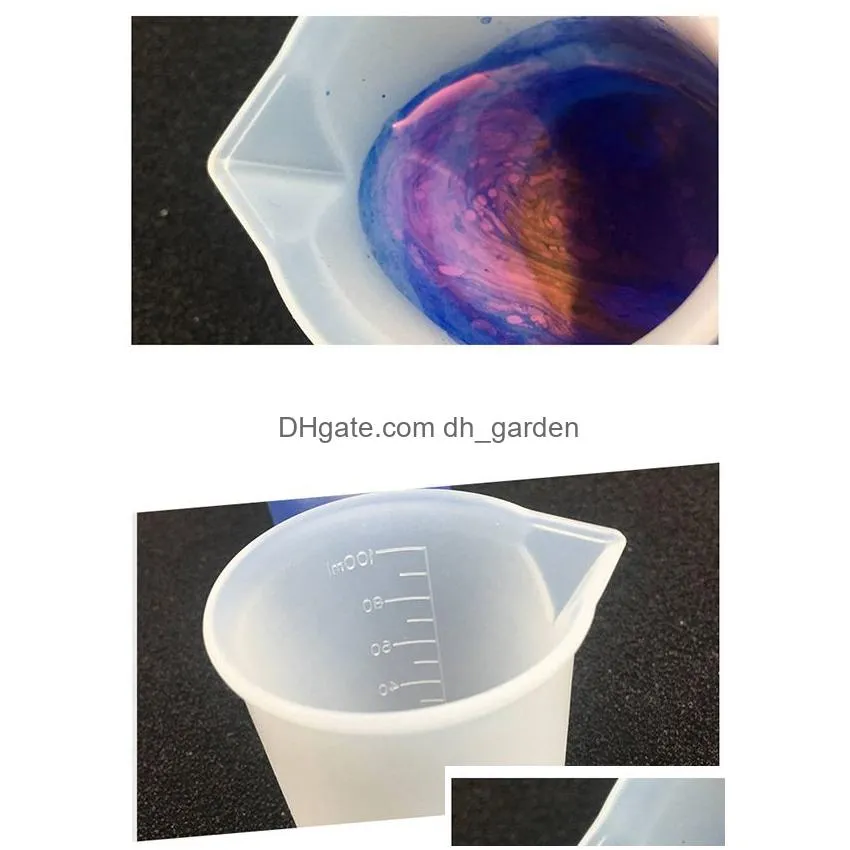 Testers & Measurements 100Ml Sile Measuring Cup Washable Reusable Measure Do Epoxy Resin Mixing Diy Handmade Jewelry Drop De Dhgarden Dhxs4