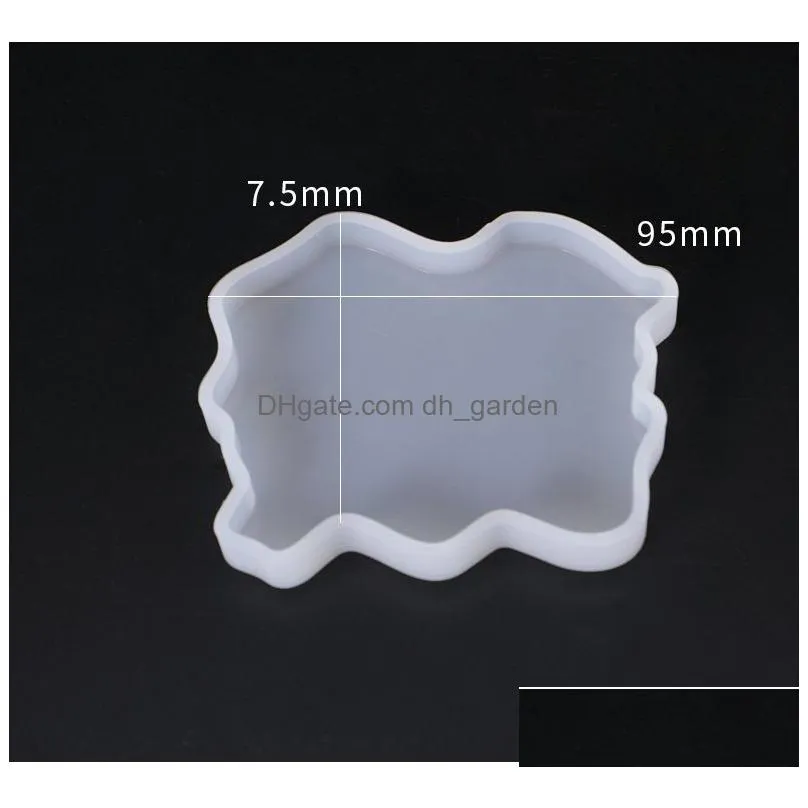 Molds Sile Mold Agate Geode Coaster For Cup Epoxy Resin Art Edge Crystal Mod Crafting Drop Delivery Jewelry Jewelry Tools Equ Dhgarden Dhbkg