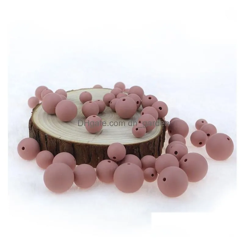 Other New Colors Sile Beads Round 12Mm Teething Bead Diy Chewlry Necklace Bracelets Pacifier Chain Loose Bpa Fda Approval Dr Dhgarden Dhxwy