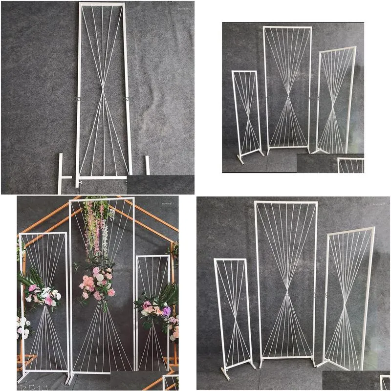 Party Decoration Party Decoration Wedding Props Wire Geometric Frame Sn Background Window Road Drop Delivery Home Garden Festive Party Dhyfx