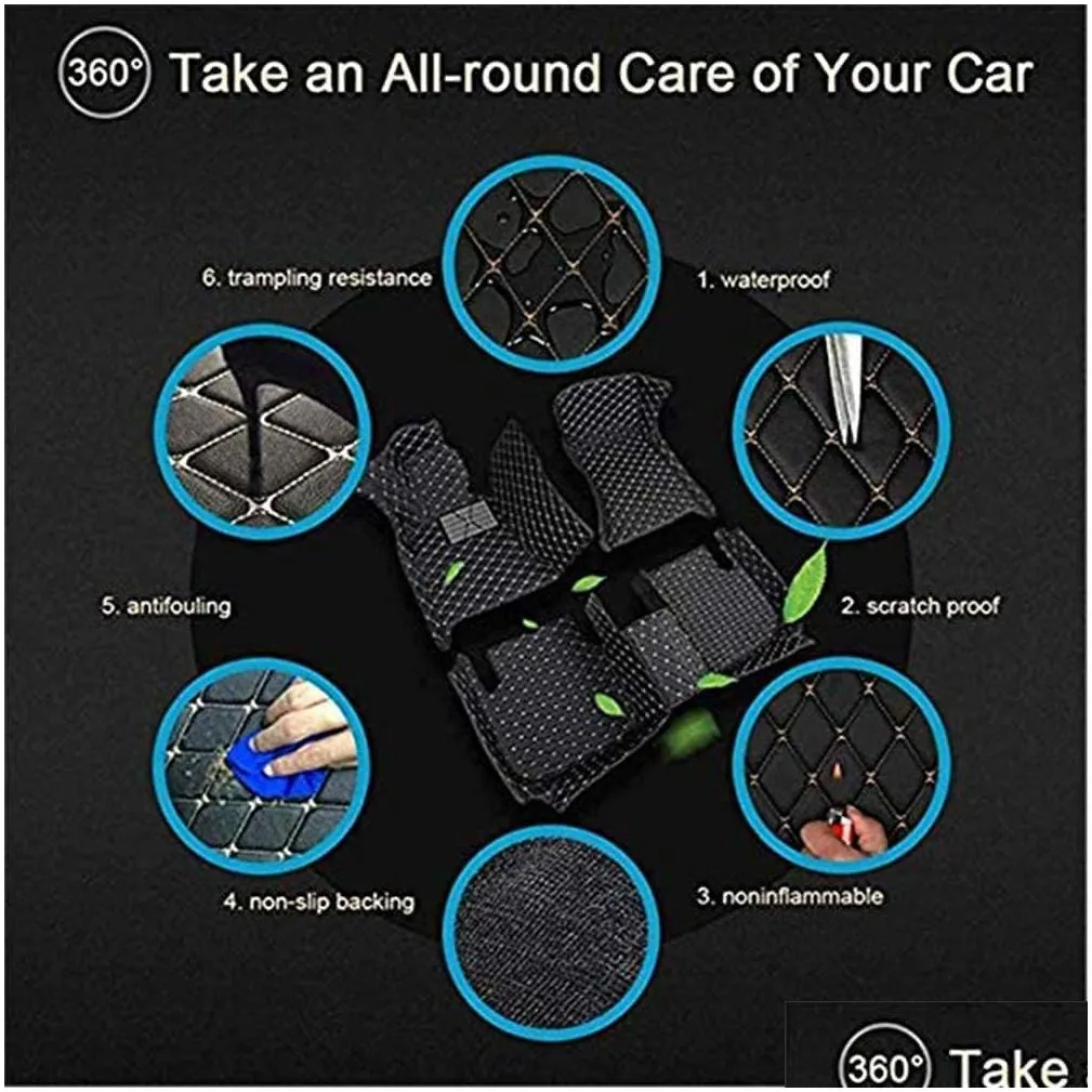 Customize Making Car Floor Mats for 95% Sedan SUV Pickup Truck Full Coverage Men Women Cute Leather Protection Pads Non-Slip Floor