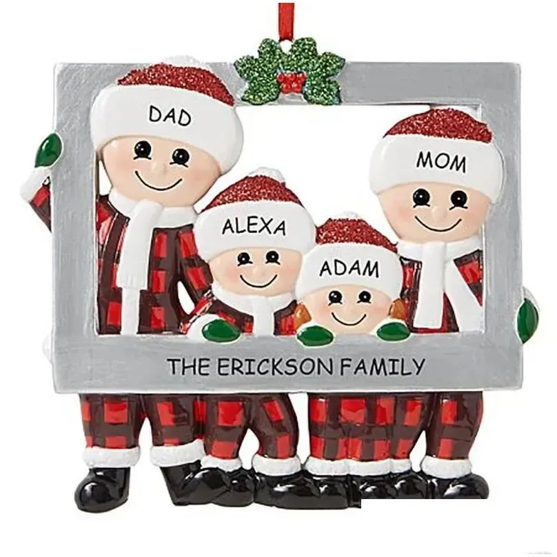 Christmas Decorations Christmas Ornament Pendant Diy Personal Family Tree Decorations Frame Personalized For Home Navidad Hanging New Dhotk