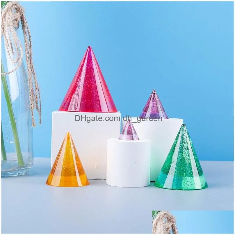 Molds Epoxy Resin Casting Sile Molds Jewelry Making Cone Triangle Vertebral Shape 20Mm To 60Mm Diy Art Drop Delivery Jewelry Dhgarden Dhfau