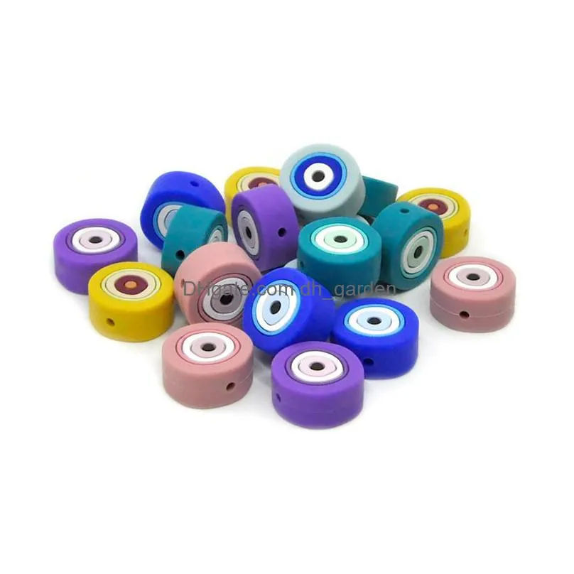 Other Round Mini Eyes Sile Loose Beads Bpa Teething Chewable Bead For Diy Baby Pacifier Chain Nursing Necklace Drop Delivery Dhgarden Dhfbo