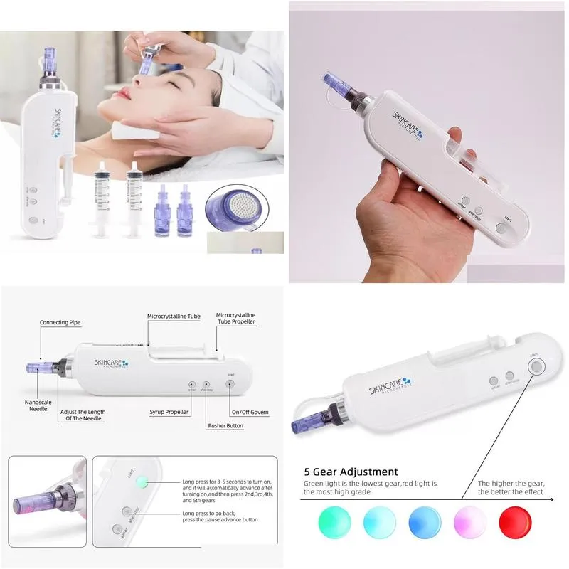 Wireless Auto Nano Water Mesotherapy Hydra Injector Microneedle Meso Gun Wrinkle Removal Face Lifting Beauty Skin Care8154428