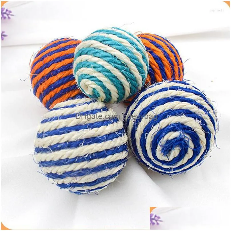 Cat Toys Cat Toys Sisal Ball Gras Rope Grinding Claw Molar Game Toy Interactive Throwing Pet Drop Delivery Home Garden Pet Supplies Ca Dhvwq