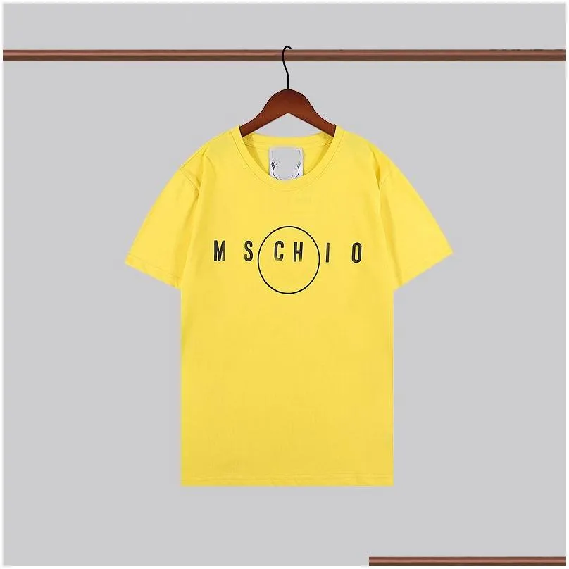 Women`S T-Shirt Summer Fashion Womens Tees Yellow Designers Bear T Shirts For Men Luxurys Letter Tops Clothing Short Sleeved Tshirt Dr Dhlcl