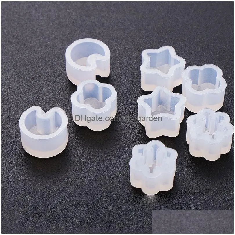 Molds Mini Stud Earrings Sile Mold Crystal Epoxy Handmade Star Flower Shape Earring Pendant Ear Hook Diy Resin Jewelry Drop Dhgarden Dhkdo