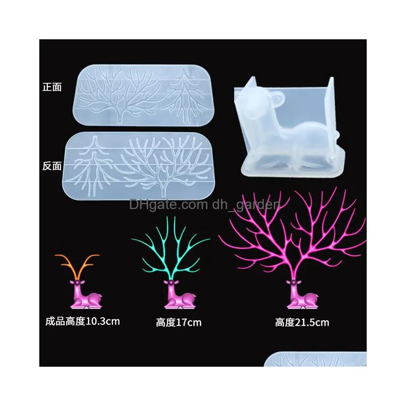 Molds Reindeer Horn Clear Sile Mold Forest Animal Diy Jewelry Making Uv Resin Art Supplies Drop Delivery Jewelry Jewelry Tool Dhgarden Dh84K