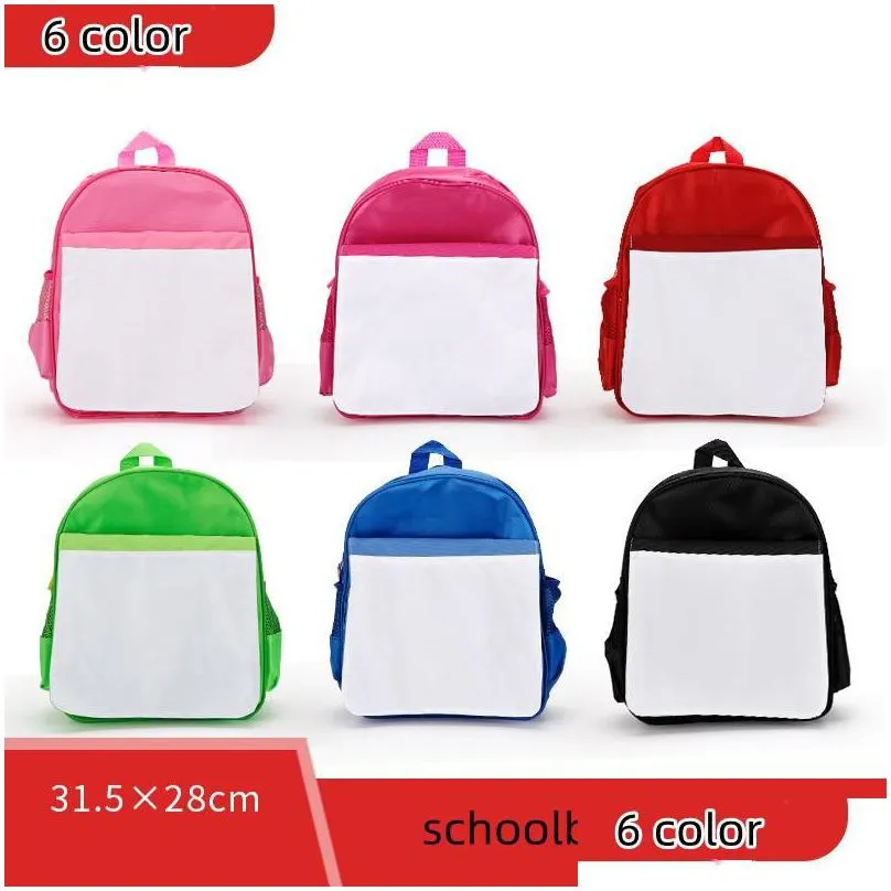 sublimation backpack kindergarten kid toddler school backpacks for girls boys adjustable strap design schoolbag wholesale 1025