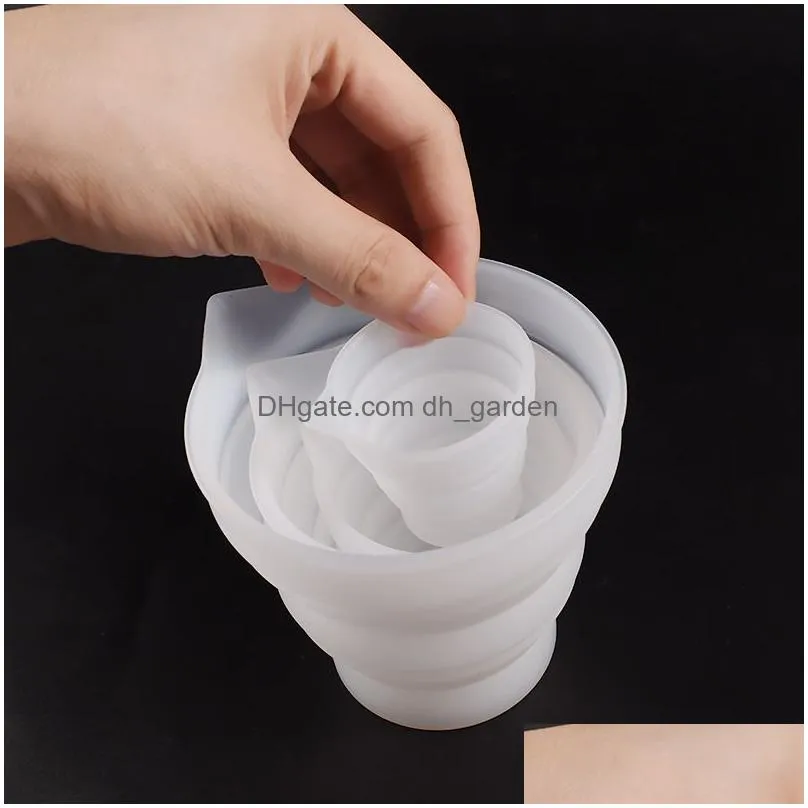 Molds Graduated Sile Resin Mixing Cups Collapsible Mold Cup Dispenser With Er Pouring For Mods Acrylic Paint Jewelry Making Dhgarden Dhsrm