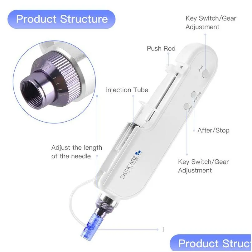 Wireless Auto Nano Water Mesotherapy Hydra Injector Microneedle Meso Gun Wrinkle Removal Face Lifting Beauty Skin Care8154428