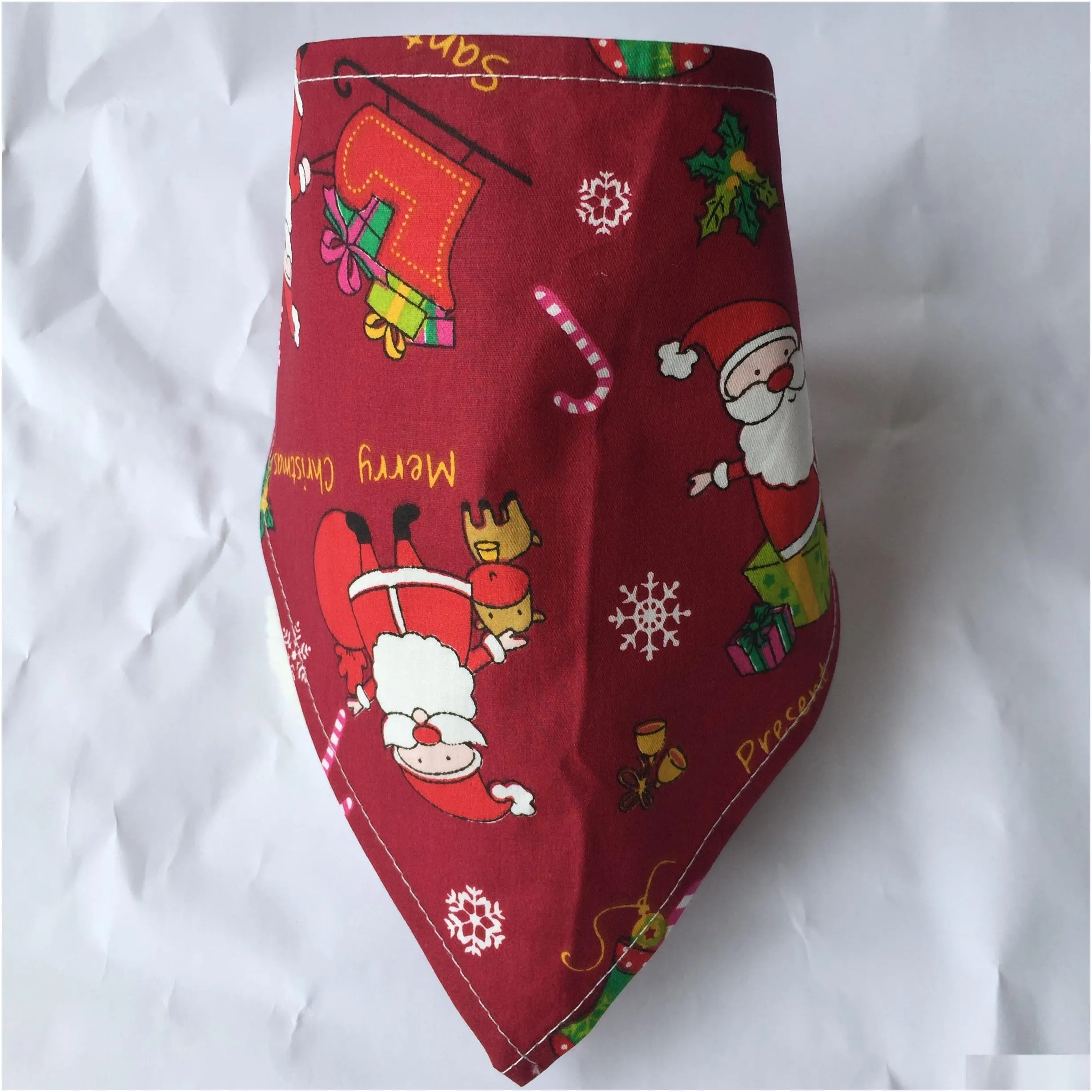 Dog Apparel Wholesale 50Pcs/Lot Dog Apparel Christmas Holiday Puppy Pet Bandanas Collar Scarf Bow Tie Y01 Drop Delivery Home Garden Pe Dhitp