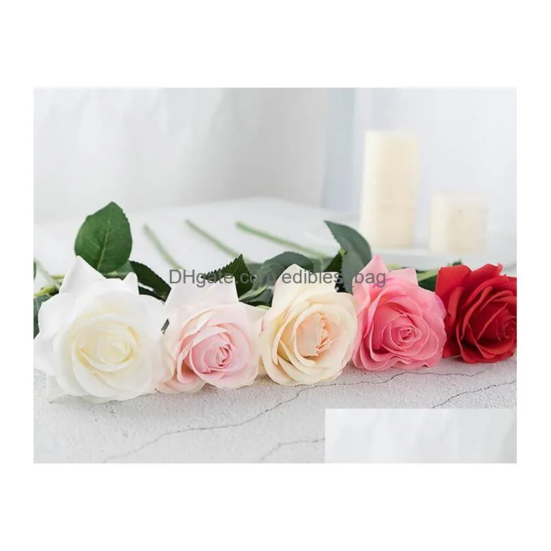real touch rose decor rose artificial flowers silk flowers floral wedding bouquet home party design flower ga77