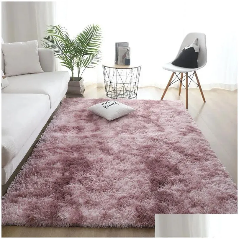 fluffy pure carpets for living room large soft rugs anti skid shaggy area rug dining room home floor mat 80x120cm