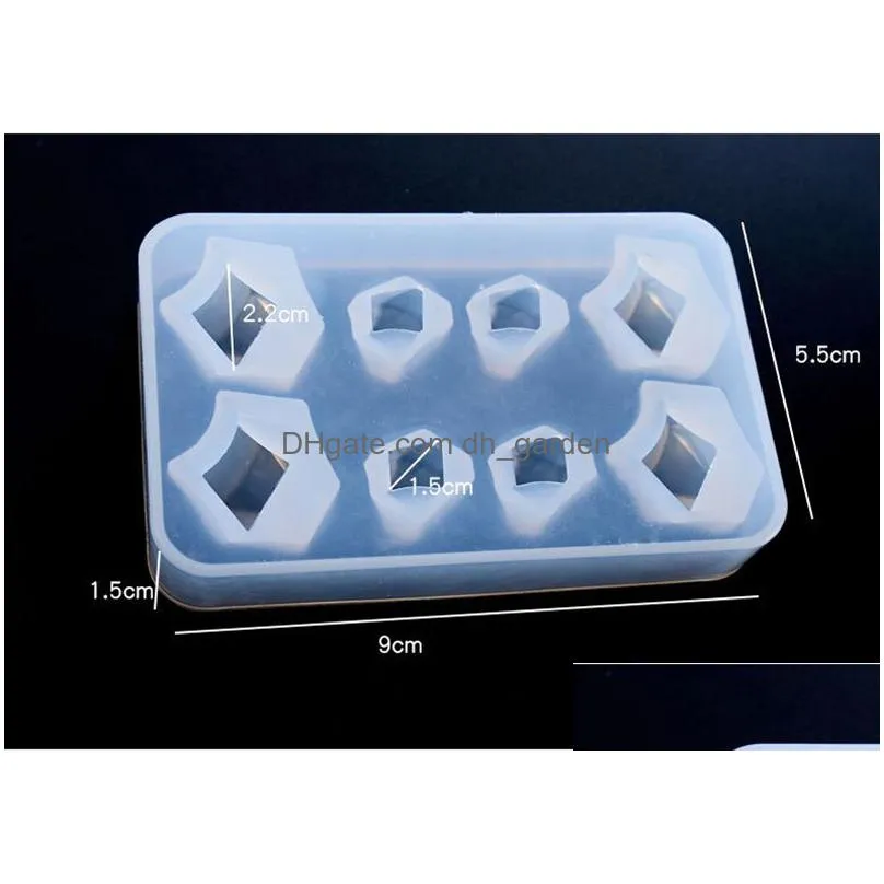 Molds Semi Transparent Mold Sile Clear Simation Ice Irregarity Crystal Beads Resin Jewelry Tools 8 Grid 2 Size Drop Delivery Dhgarden Dhs8N