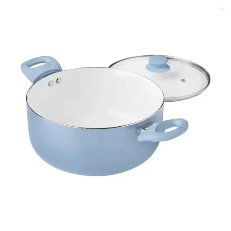 Cookware Sets Mainstays 12pc Ceramic Set Blue Linen