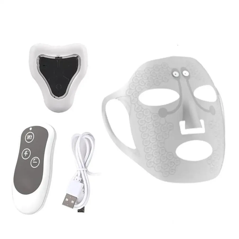 Face Care Devices Electronic Mask Charging Massage Device Soft Gel Wrinkle Anti Moisturizing Beauty Massager O5L8 231128