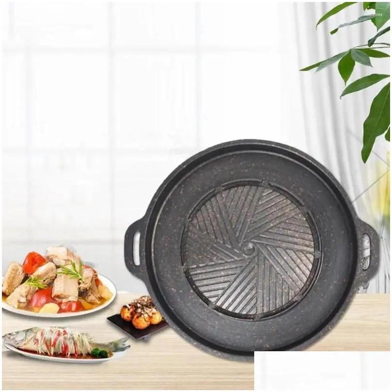 Pans Aluminum Alloy Efficient Multi-functional Korean Bbq Grilling Tools Non-stick Exclusive Cassette Grill Pan