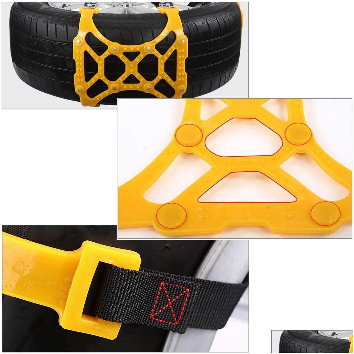 Car Tire Snow Chain Auto Truck Adjustable Winter Mud Anti Slip Anti-Skid Safty Emergency Security Tyre Wheel Chain Belt236b242l