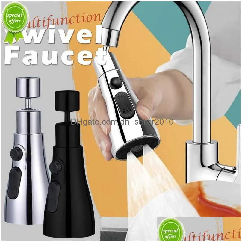 Bathroom Sink Faucets New 360 Rotate Kitchen Faucet Extender Aerator Plastic Splash Filter Washbasin Bubbler Nozzle Drop Delivery Home Dhaw6
