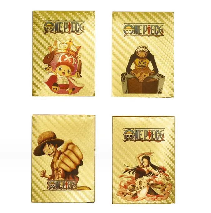 55 one piece english gold foil cards one piece luffy zoro hot stamping cards japanese manga peripheral collection card cards