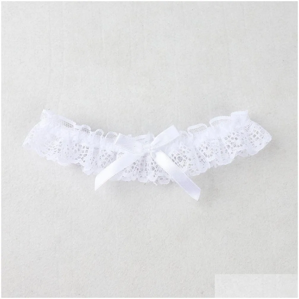 Bridal Garters Women Girls Y Leg Garter Lace Bridal Lingerie Bowknot Wedding Party Cosplay Thigh Ring Belt Suspender Drop Delivery Wed Dhtsf