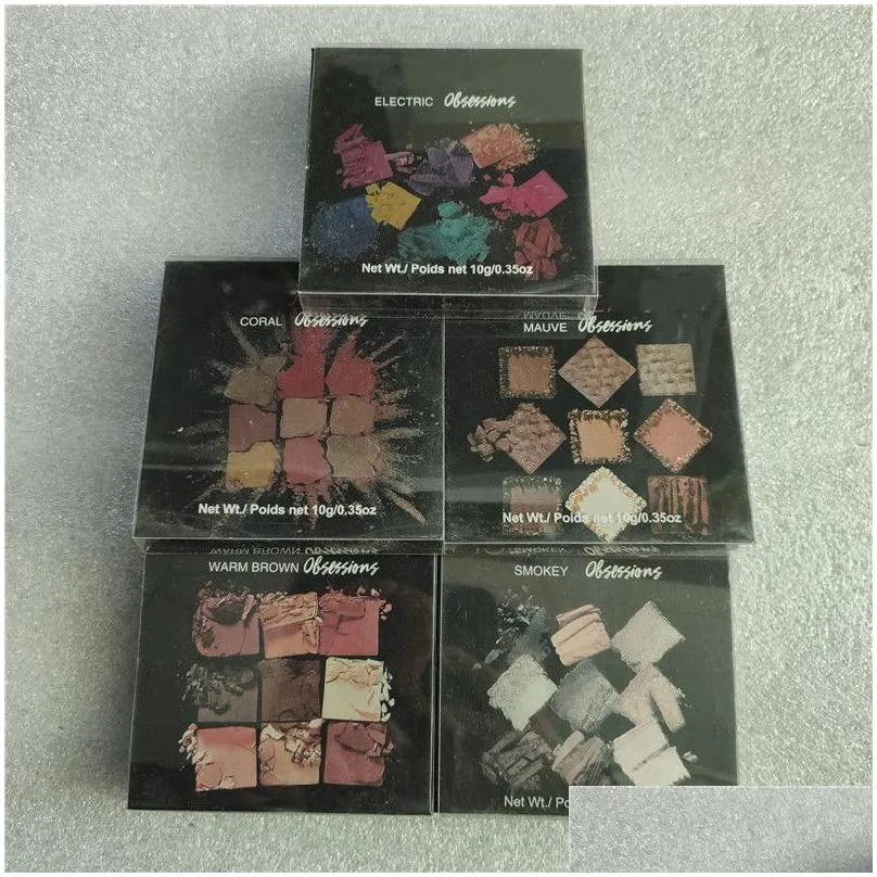 hot 9 colors matter eyeshadow Diamond eye shadow 10 styles ELECTRIC CORAL MAUVE WARM BROWN SMOKEY Eyes Beauty Palette Mini RUBY CORAL