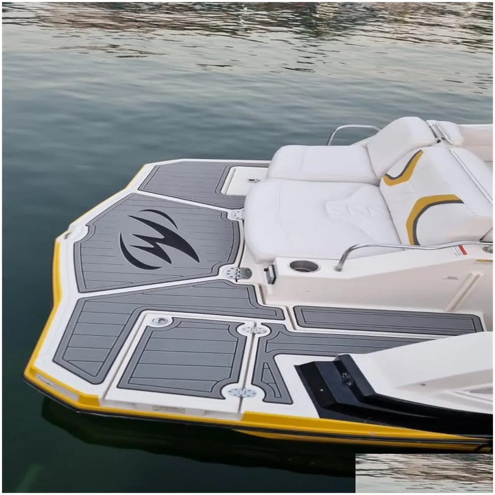 2018 Monterey 264 Swim Platfrom Step Pad Boat EVA Foam Faux Teak Deck Floor Mat Self Backing Ahesive SeaDek Gatorstep Style Floor With Good