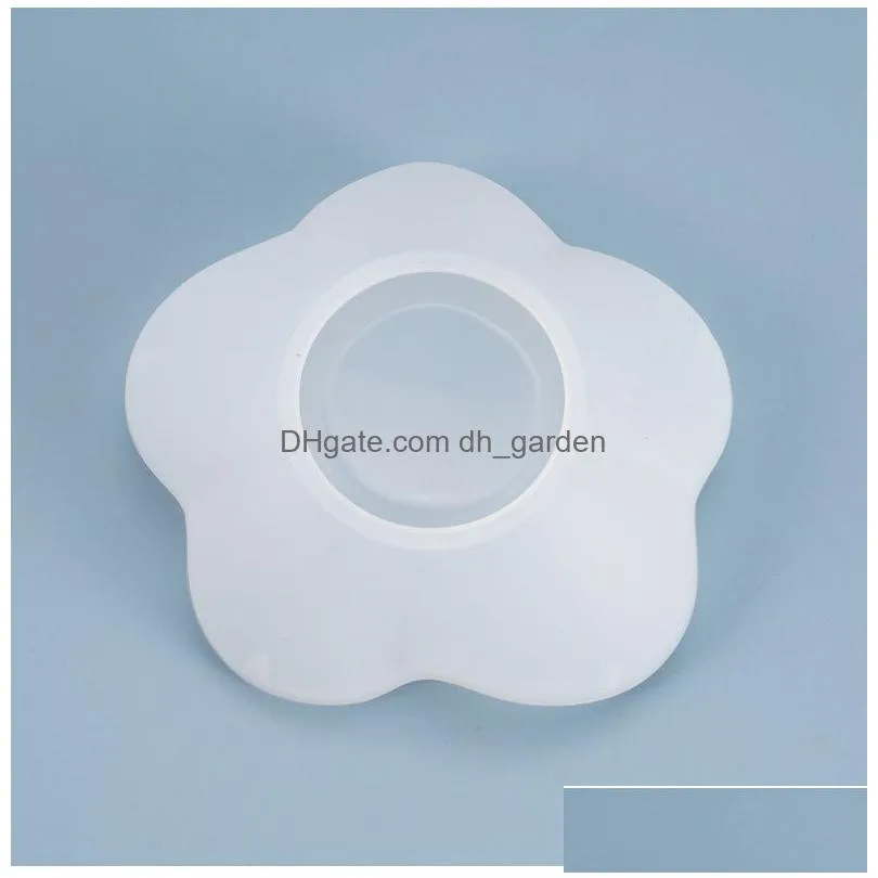 Molds Flower Dish Resin Mold Plate Jewelry Storage Molds Trinket Tray Diy Craft Mod Drop Delivery Jewelry Jewelry Tools Equip Dhgarden Dhrth