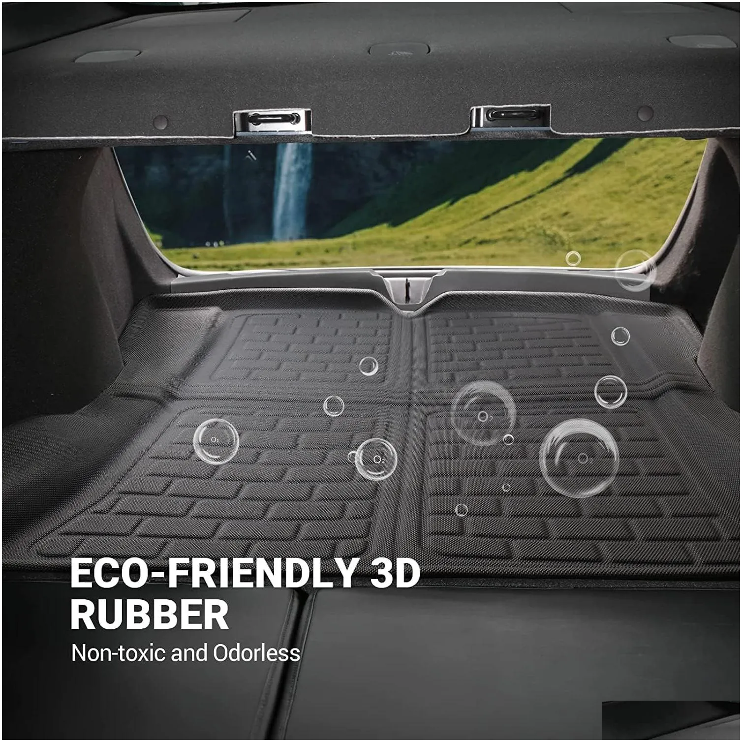 Tesla Model Y Floor Mats 3D Cargo Liners All-Weather Waterproof Protect Floor Interior Liner Accessories for 2020-2023 Model Y 4PCS