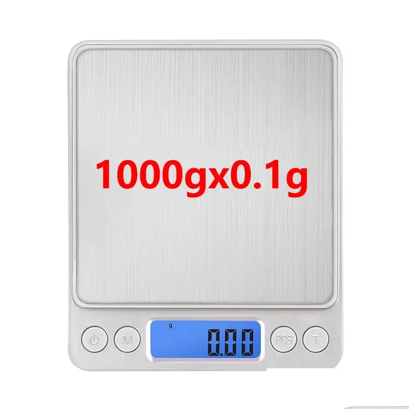 Weighing Scales Wholesale 1000G/0.1G Lcd Portable Mini Electronic Digital Scales Pocket Case Postal Kitchen Jewelry Weight Nce Drop De Dh6Er