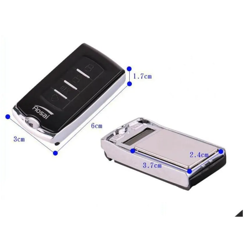 Weighing Scales Wholesale 100G 0.01G 200G Portable Digital Scale Scales Nce Weight Weighting Led Electronic Car Key Design Jewelry Dro Dhwcl