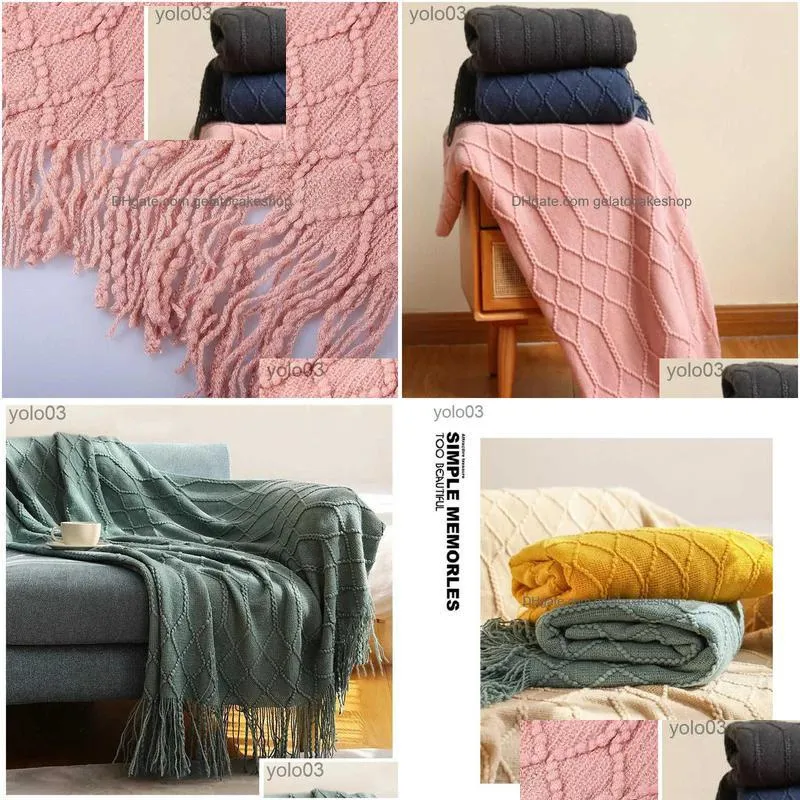 blankets inya luxury knitted blankets throw fringes warm soft weighted blanket for bed fleece plaid knitted throw blanket for