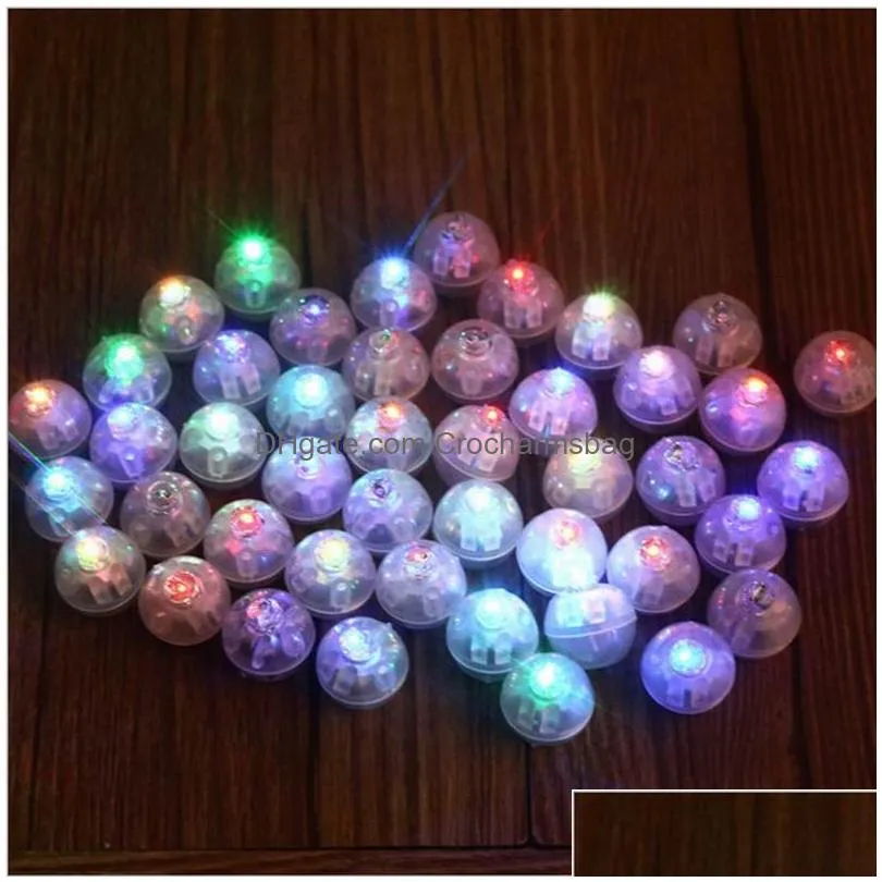 Other Festive & Party Supplies New Arrive Round Shape Rgb Mini Led Flashing Ball Lamps White Balloon Lights For Christmas Party Weddin Dhem7