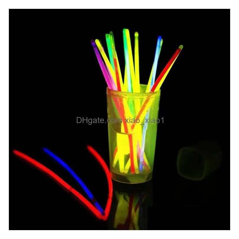 100pcs party fluorescence light glow sticks bracelets necklaces neon for wedding party glow sticks bright colorful glow sticks