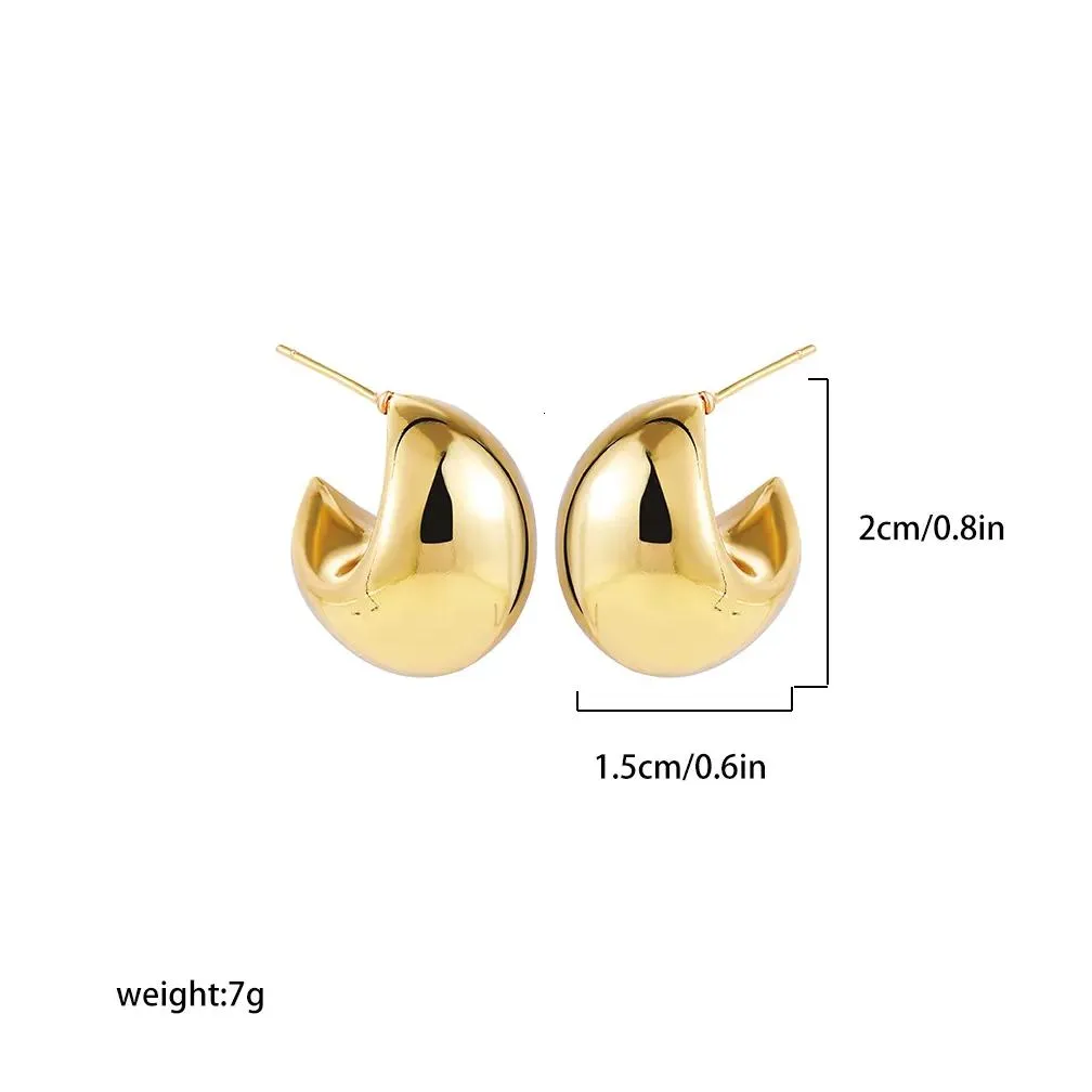 Stud Chic Exaggerate Big Waterdrop Drop Earrings For Women Dupes Chunky Teardrop Stainless Steel Gold Plated Statement Ear Jewelry Dr Otuzn