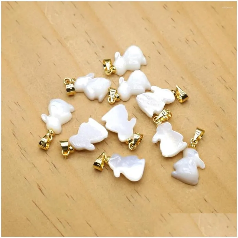 Charms Shell Bead Natural Freshwater -Shaped Pendant For Jewelry Making Diy Necklace Bracelet Earrings Accessory Drop Delivery Dhcil